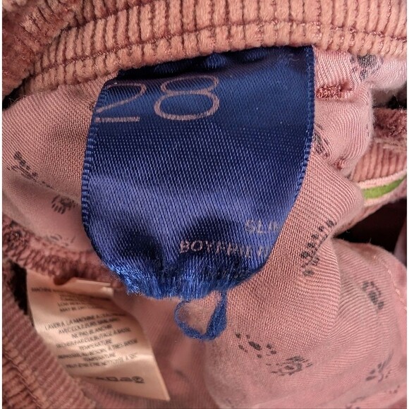 Pilcro Corduroy Pants Size 28 Burgundy Straight Leg Soft Stretch Women’s - Picture 12 of 13